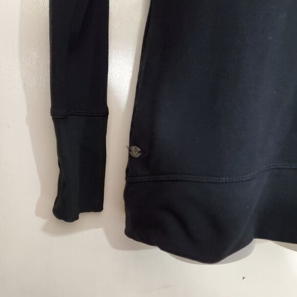 Athleta 24/7 Funnel Neck Sweatshirt Black Warm Fleece Top xxs - Picture 10 of 10